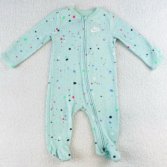 NIKE • Mint/Multi Dotted Sleeper Footie Pajamas - Picture 15 of 15
